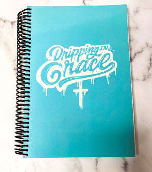 "Dripping in Grace" Ruled Notebook (various colours available) - Devotees Movement